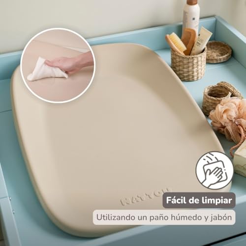 Miniatura 7 de Nattou Cambiador De Suave Espuma De Pu, Cambiador Lavable, Aprox. 50 X 70 Cm, Softy, Beige