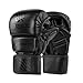 Sanabul Essential 7 oz Sparring MMA Gloves (Allblack, Large/X-Large)