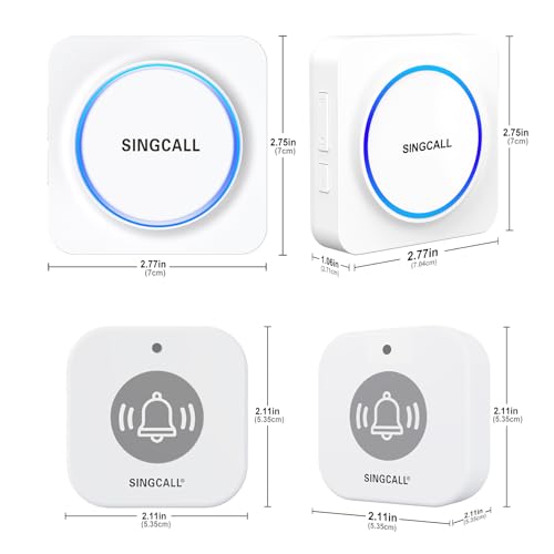 Image of SINGCALL Wireless Portable Caregiver Pager Personal Panic Alarm System