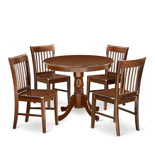 East West Furniture 5-Piece Mahogany Dining Set