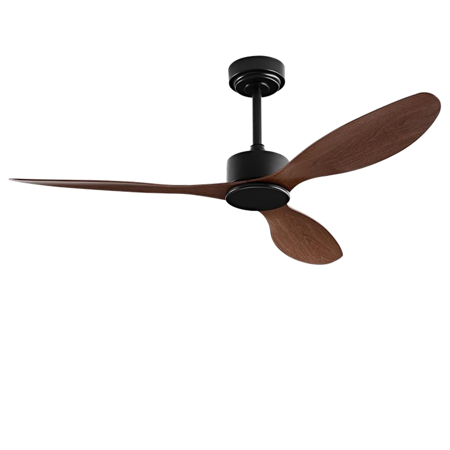 42 Inch Ceiling Fan with Reversible Quiet DC Motor, 3 Blade High CFM, Indoor Outdoor Modern Ceiling Fan with Lights Remote Control for Bedroom Living Room, Patio, Garage, Shop, Farmhouse(Black Walnut)