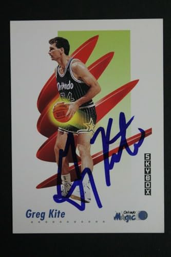 Greg Kite Orlando Magic BYU Signed 1991 Skybox #203 Autographed NBA Card - Basketball Autographed Cards