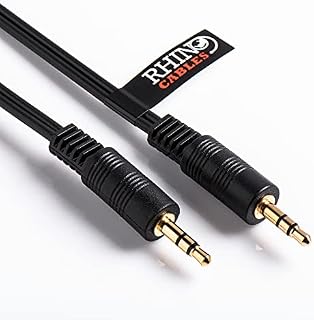 rhinocables Aux Cable 3.5mm Gold Audio Stereo Jack Cable, Male to Male for Car, Headphone, Earphones, Smartphone, Tablet, Headset, MP3, MP4, TV Speaker, Home Stereos, MP3, HiFi (15m)