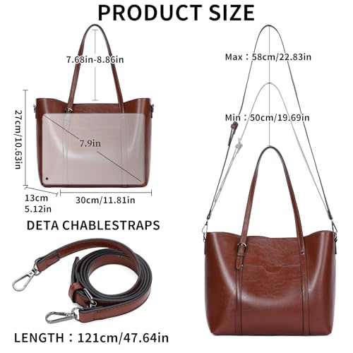 Sac tote bandoulière femme cabas cuir végan grand format pratique chic - 3