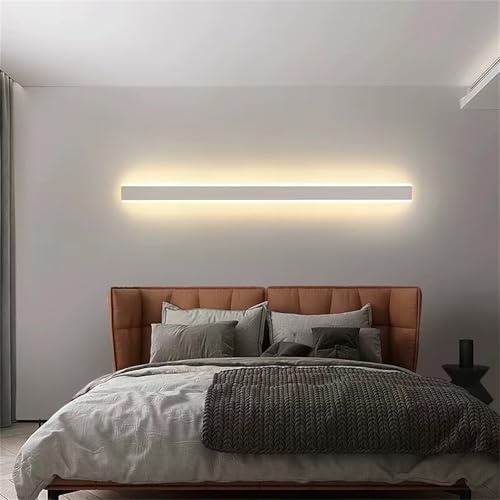 Aplique de pared LED regulable negro de 100cm moderno con mando 6