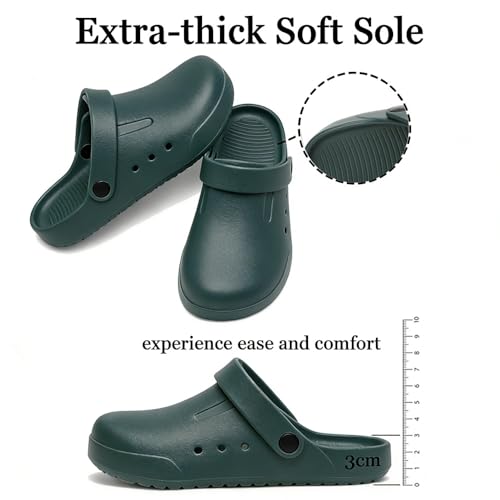 Image of Nihaoya Clogs for Men and Womens Garden Shoes Slip-on Outdoor Beach Slippers Comfort Slip Resistant Sandals Lightweight Breathable