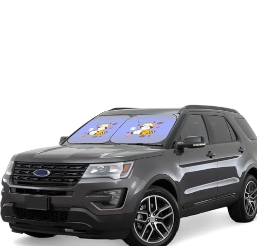 あらいぐまラスカル (3) 車用サンシェード サンバイザー 日よけ 紫外線対策 カーサンシェード 四季兼用 車用品 折畳み 便利 遮光 断熱 吸盤4個付