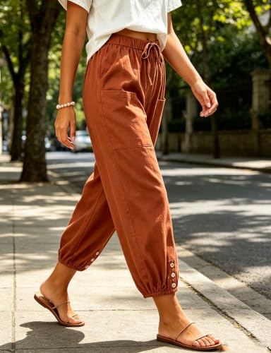 Image of Bozanly Women Casual Harem Pant Boho Loose Yoga Capris Trousers 2026