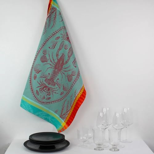 Garnier-Thiebaut Maree Basse Lagon Kitchen Towel, Maree Basse Lagon (Low Water Lagoon), 22"x30" - Image 2