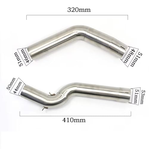 Silencieux moto haute performance et son tube intermédiaire pour CBR600RR