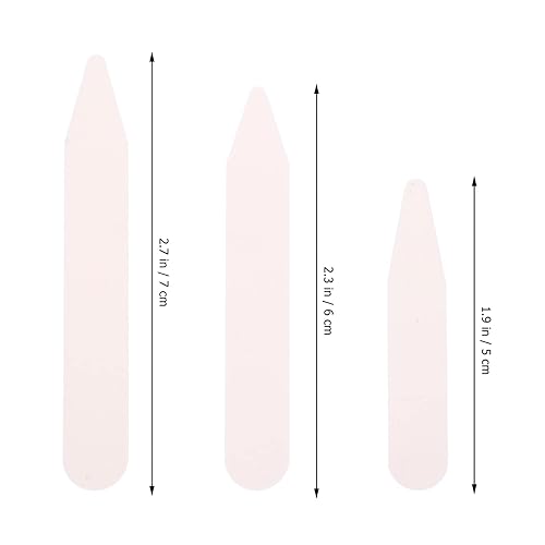 Vista 2 de VILLCASE Estancias de cuello blanco de plástico, refuerzos de huesos para insertos de camisas, 200 piezas