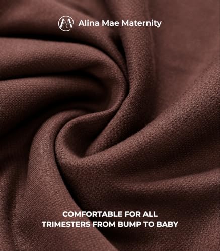 Image of Maternity Pants Work Over The Belly with Pockets, Womens Pregnancy Dress Pants Office Clothes Trousers Stretch Summer