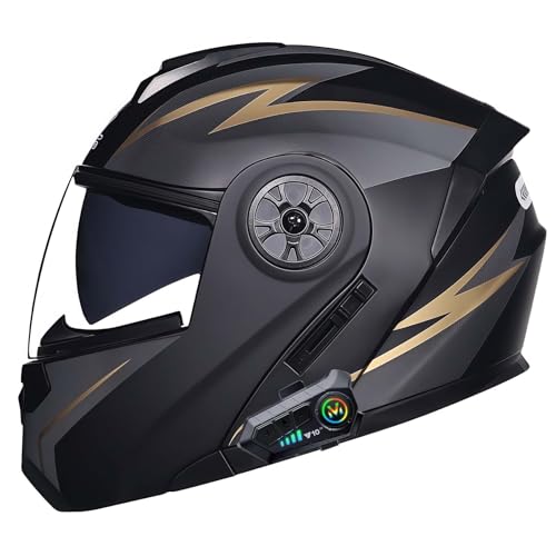 Casco da moto modulare Bluetooth Flip Up Casco integrale da