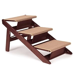 Sturdy Mahogany Dog Rampsteps