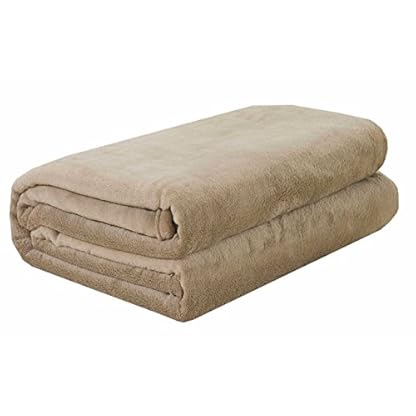SaYes Decke Wohndecke Kuscheldecke Tagesdecke Microfaser Soft Microfibra 200g (Latte, 200 x 220 cm)