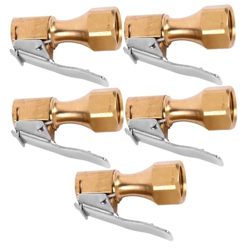 HOLIDYOYO 5pcs Heavy Duty Brass Air Chuck Inflatable Chuck for Air Tire Inflator Pump