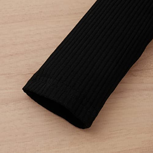 Moreeluck Baby Girl Knitted Tops Shirt And Skirt Set Sweater Top And Skirts Spring Fall Winter Clothes (Kb Black, 9-12 Months) #TOP5