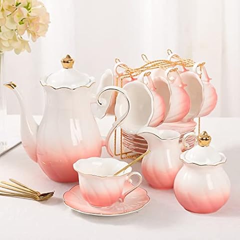 DUJUST 22 pcs Luxury Porcelain Tea Set Cover