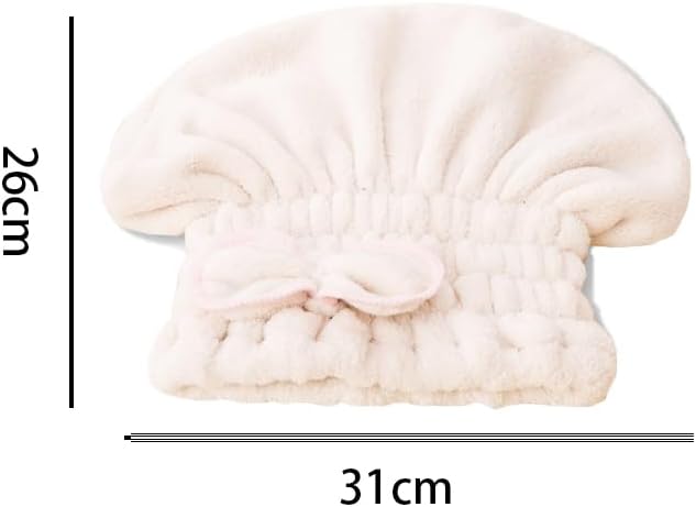 2-Pack Super Absorbent Hair Drying Cap,Microfiber Hair Towel Caps Fast Drying Shower Cap for Curly, Long Wet Hair