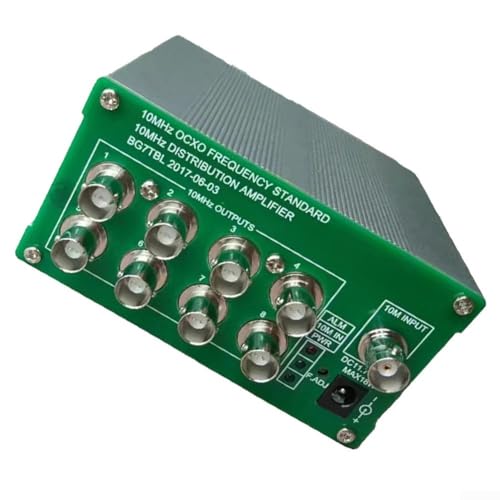 Ehlivhall 10MHz Distribution OCXO Frequency Standard 8 Port BNC Output Electronic Test Equipment High Stability Reference Signal Generator for Laboratory Industrial Applications(without OCXO)