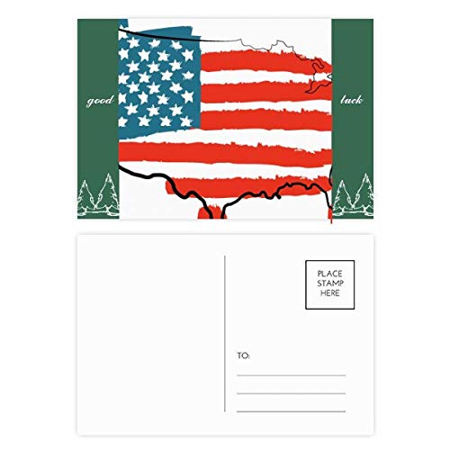 Carte postale drapeau Amérique rigide 20pcs | Finies les cartes postales qui se cornent