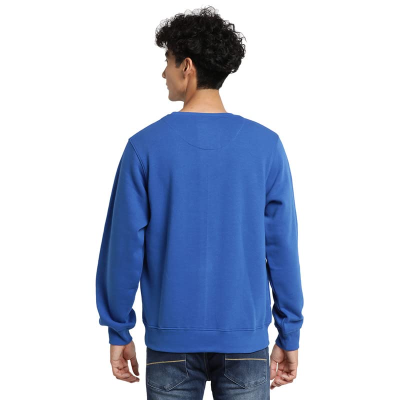 Image of Turtle Men Blue Printed Round Neck Sweatshirt