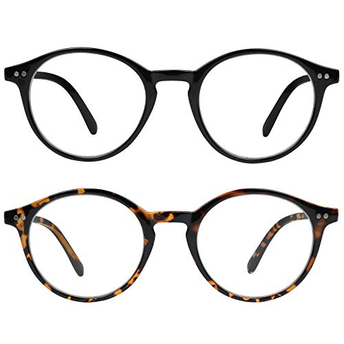 Image of Yogo Vision Blue Light Blocking Glasses Men Women Computer Anti Eyestrain Glasses Round Frame Blue Light Blocker Eyeglasses