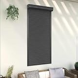 Ziaphsol Tapparella antracite, 100 x 210 cm, in alluminio e poliuretano, per finestre e facciate, persiana manuale con protezione dagli sguardi indiscreti e protezione dalle intemperie, per interni ed