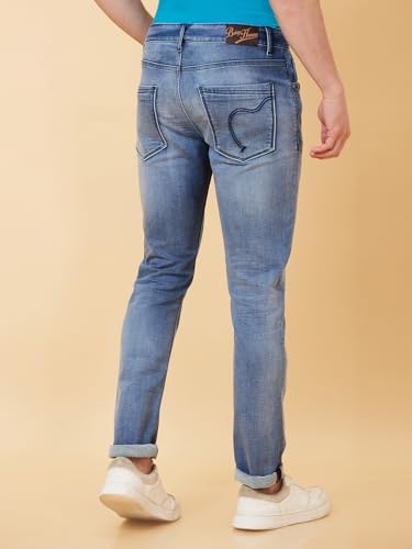 Image of Being Human Grey Slim Fit Men's Denims Clothing