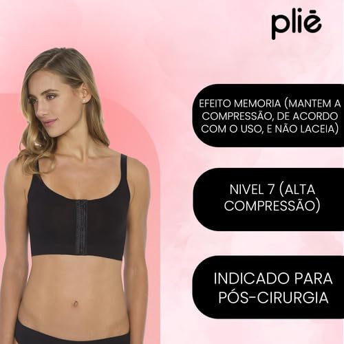 Sutien Pós Cirúrgico Abertura Frontal Plié | Preto | GG