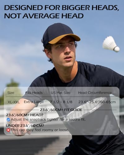 Image of Zylioo XL XXL Trucker Hat for Big Heads, Mesh Baseball Cap | Roomier Outdoor Fit-Vented back panels and a curved bill help fuller head shapes stay comfortable on warm days.
