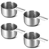 AOZUO 4Pcs 1 Cup 304 Stainless Steel Measuring Cup, 8 oz Metal Measuring Cups with Handle Measurings Spoons Heavy Duty Kitchen Cooking Gadgets Rice Measurings Cups for Wet/Dry Ingredients Baking