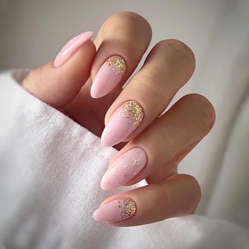 JMEOWIO Uñas de Gel Pegatinas Estrella Con Purpurina Pegatinas Uñas Gel Nail Art Stickers Decoración