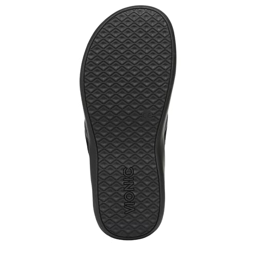 Vionic Women's Tide 2.0 Flip-Flop, Black Nappa Leather/Suede, 6 by Vionic - Image 4