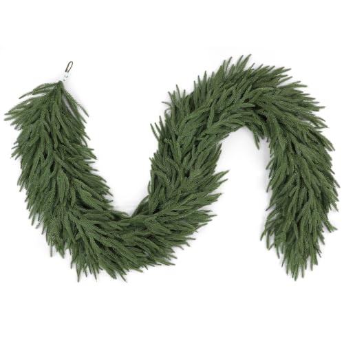 SHareconn Norfolk Pine Garland 8.9 ft Real Touch