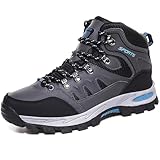 HODTOB Wanderschuhe Herren Damen Leichte Outdoor Trekkingschuhe Knöchel Bergschuhe rutschfeste Schuhe Herren Sneaker Ultralight Sportschuhe für Camping, Kletterschuhe Trail Grau-40EU