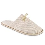 isotoner Womens Waffle Knit Clog Slippers (Oatmeal Heather, 6.5-7.5)