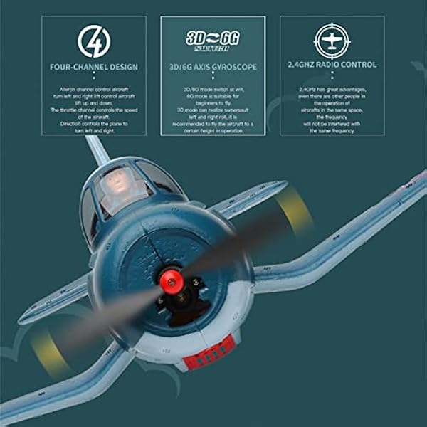 Fjärrkontrollplan,Realistisk A500 Glider Plane Leksak - 6G/3D-läge elektriska RC-plan, stunt som flyger upp och ner, fantastisk påskpresentleksak för vuxna barn Joberio