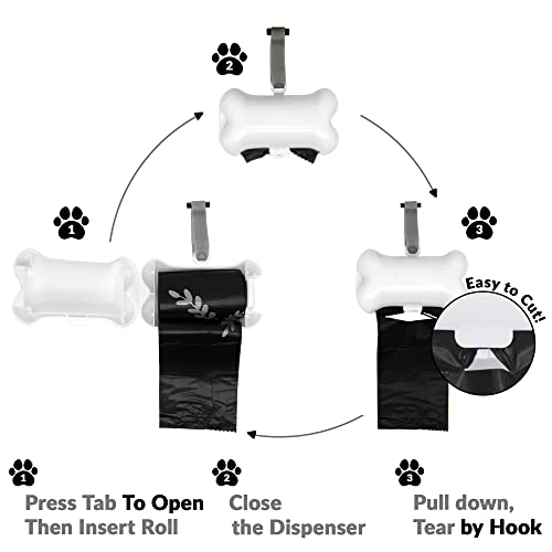 Gorilla Supply Dog Poop Waste Bags With Dispenser And Leash Tie, 9" X 13", Black, 1000 Count #TOP2