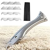 QingWing Couteau à Crochet avec Lame Trapézoïdale, Multifonctionnel Couteau à Crochet avec...