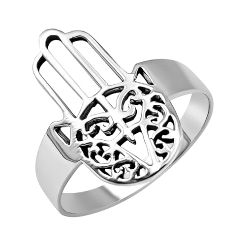 Bague main de Fatma argent 925 filigrane ciselé main Silverly