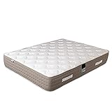 Luxury Literie - Colchón (150 x 190 cm, con muelles ensacados, memoria de forma, látex, independencia de la cama, reversible, 26 cm)
