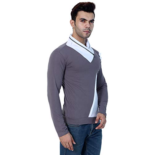 Image of Black Collection Men's Plain Slim Fit Full Sleeve T-Shirt