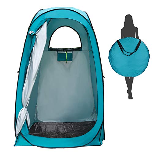 YUANJ Camping Duschzelt, Pop Up Toilettenzelt Wasserdicht Umkleidezelt, Outdoor Privat Mobile WC Zelt für Camping & Beach, mit Tragetasche, 210 * 120 * 120 cm Cover