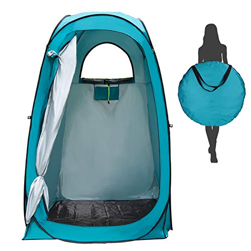 YUANJ Camping Duschzelt, Pop Up Toilettenzelt Wasserdicht Umkleidezelt, Outdoor Privat Mobile WC Zelt für Camping & Beach, mit Tragetasche, 210 * 120 * 120 cm