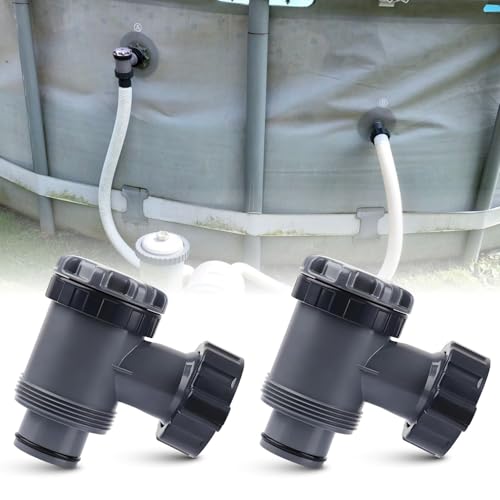 EVBOTGEE Lot de 2 vannes à piston de rechange, 38 mm, vanne d'arrêt pour piscines hors sol, compatibles avec tuyau de 1 1/2 pouce, compatibles avec les...
