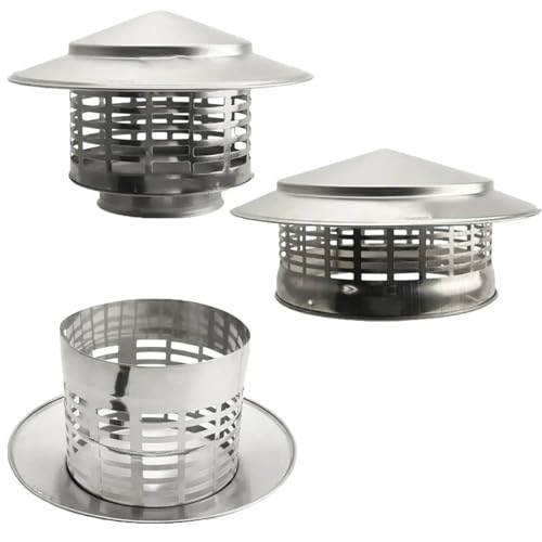 Chapeau de cheminée inox 110 mm résistant aux intempéries - 4