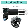 1Pair E-Bike Throttle Grip, 12v-84v Universal Electric Bicycle Throttle Grips with Key, LCD Battery Voltage Display for Motorbike Motorcycle E-Bike (Silver) #1