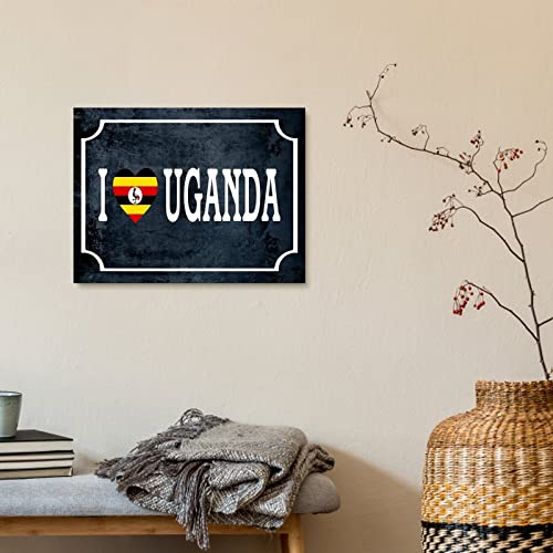 Impression toile Ouganda cadre mural salon vintage - 5