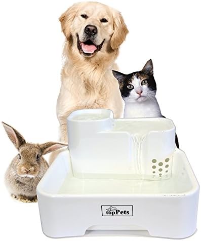 Toppets Automatic Pet Filtered Drinking Water Fountain For Dogs, Cats, And Pets 135 Oz.
